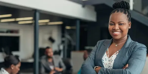 Professional Black woman working